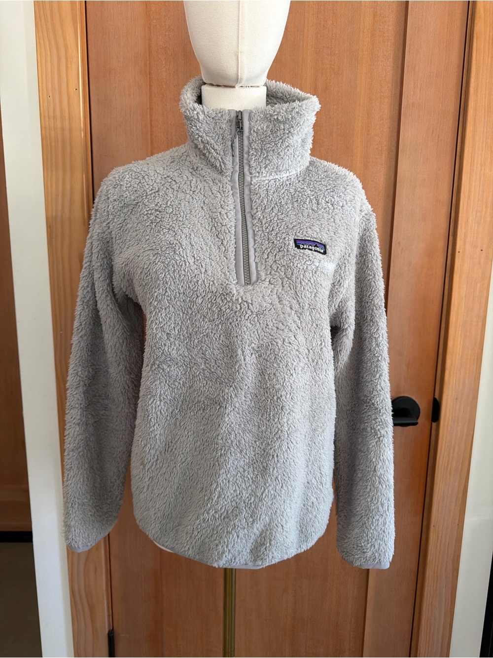 Patagonia Better Sweater Light Gray Sherpa Cowl Pullover